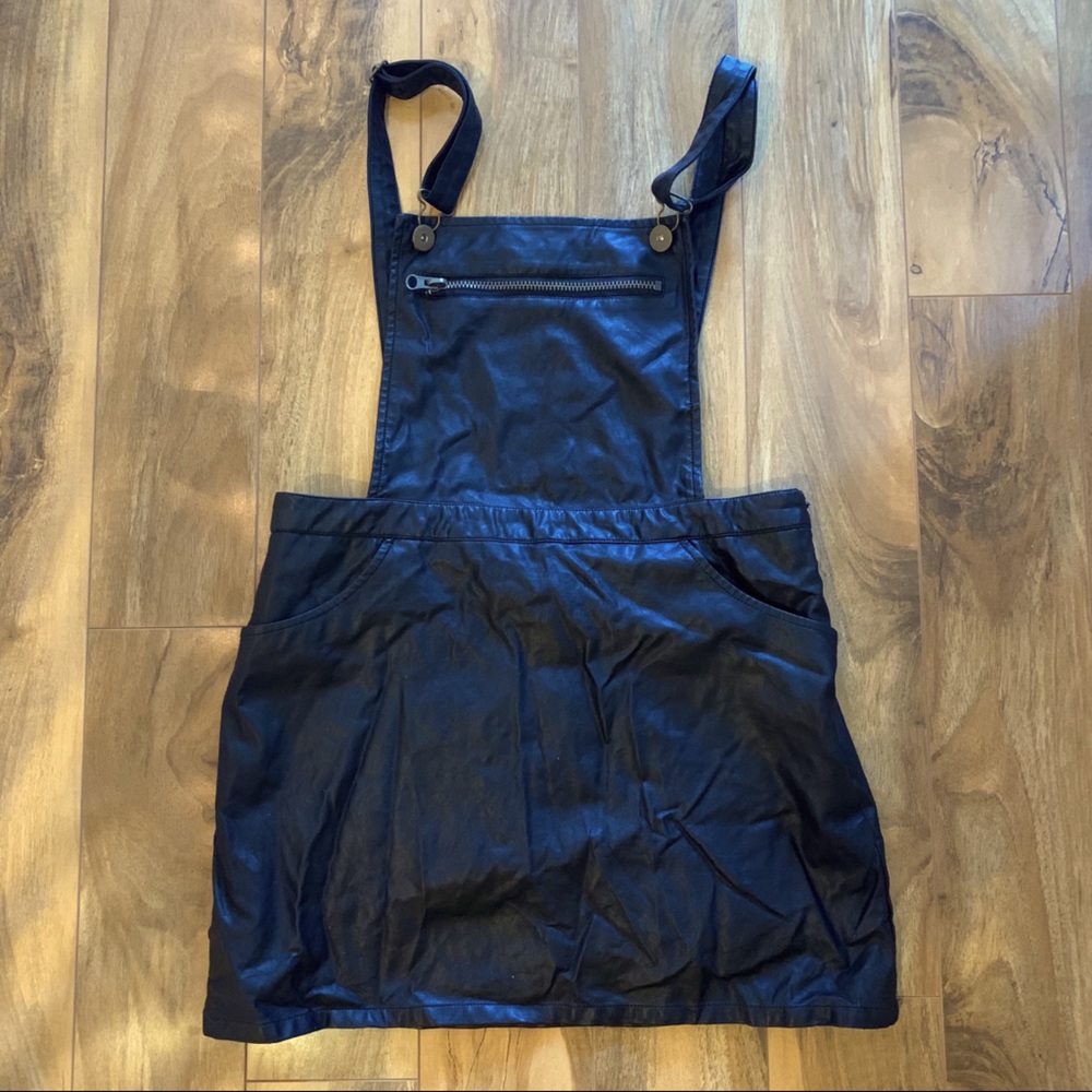 Forever 21 Faux Leather Overall Dress